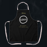 Business Logo | Blush Black Employee Staff Name Apron<br><div class="desc">Business Logo Blush Black Employee Staff Name
A simple blush Black custom business template in a modern minimalist style which can be easily updated with your company logo and text.
business, logo, blush, Black, employee, staff, name, server, company logo, Black logo</div>