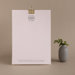 Business Logo | Blush Pink Modern Minimalist Letterhead<br><div class="desc">A simple custom blush pink business letterhead template in a modern minimalist style which can be easily updated with your company logo and letterhead footer including your company name, address, telephone, email, website and any other info including social media usernames. Need help? Feel free to contact me using the message...</div>