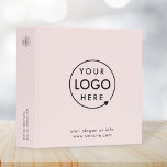 Business Logo | Blush Pink Modern Professional Binder<br><div class="desc">A simple custom blush pink business template in a modern minimalist style which can be easily updated with your company logo and company slogan or info. If you need any help personalizing this product,  please contact me using the message button below and I'll be happy to help.</div>