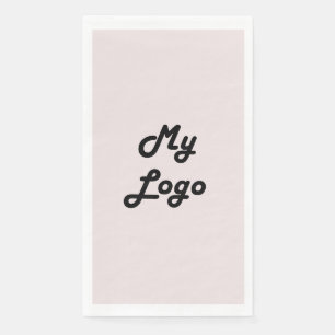 Business logo blush pink napkin