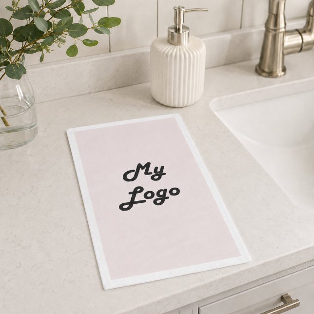 Business logo blush pink napkin (Creator Uploaded)