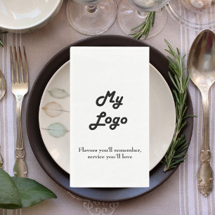 Business logo brand colour slogan quote napkin