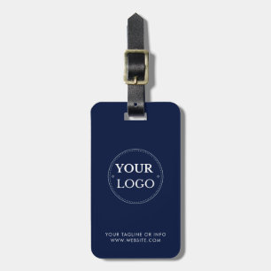 Business Logo Branded Blue Modern Professional  Luggage Tag