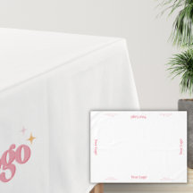 Business Logo Branded Event Display Social Media  Tablecloth