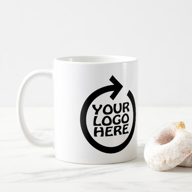 Business Logo Branded Personalized Coffee Mug (With Donut)