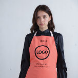 Business Logo Bright Red Employee Staff Name Apr Apron<br><div class="desc">Business Logo Bright Red Employee Staff Name
A simple Bright Red custom business template in a modern minimalist style which can be easily updated with your company logo and text. 
business, logo, blush, Bright Red, employee, staff, name, server, company logo, Bright Red log</div>