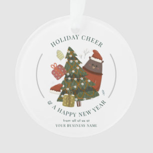 Business Logo Christmas Holiday Corporate Custom Ornament