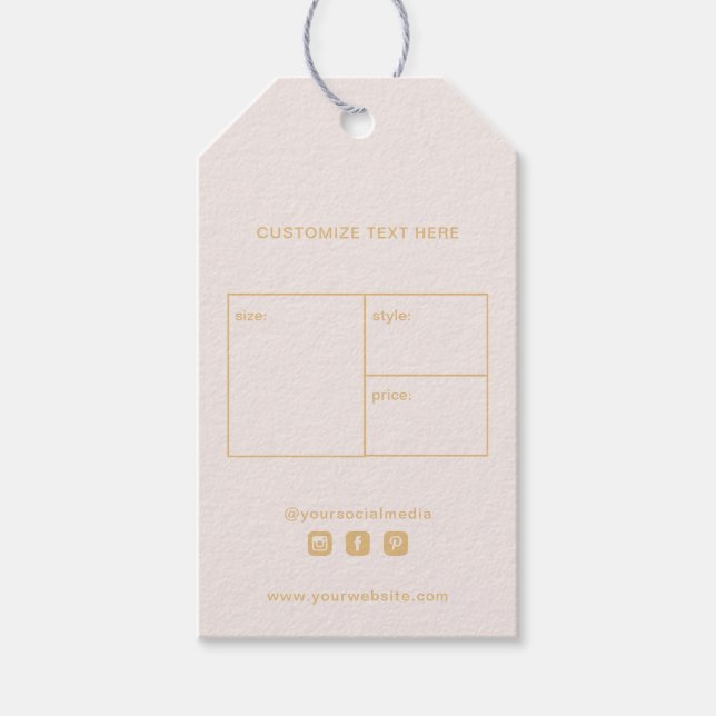 Business Logo Clothing Label Price Hang Tag (Front)