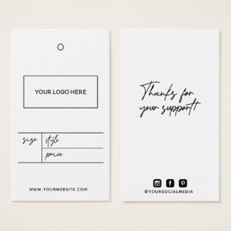 Business Logo Clothing Label Price Hang Tag