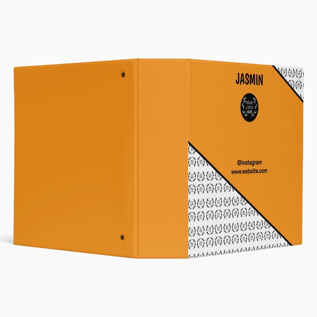 Business Logo Colour Block Pattern Name Title Binder (Background)