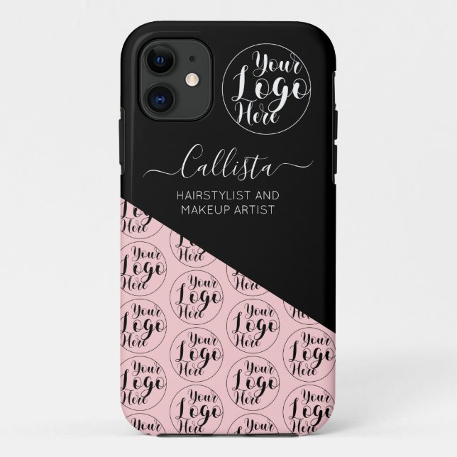 Business Logo Colour Block Pattern Name Title Case-Mate iPhone Case (Back)