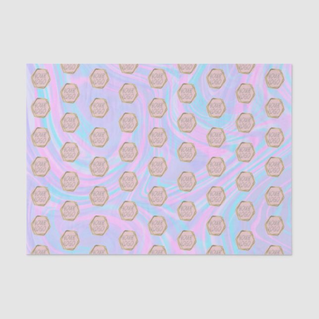 Business Logo Colourful Abstract Ombre Tissue Pape Tissue Paper (Front)