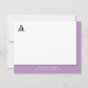 Business Logo Company Brand Colour Purple Border Card