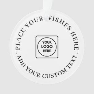 Business Logo Company Branded Modern Acrylic  Ornament