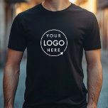 Business Logo Company Branded Staff Employee T-Shirt<br><div class="desc">A simple custom black business template in a modern minimalist style which can be easily updated with your company logo. If you need any help personalizing this product,  please contact me using the message button below and I'll be happy to help.</div>