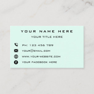 Business Logo Company Contact Info Personalized Business Card