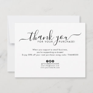 Business Logo Company Custom Thank You Card