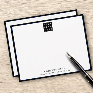 Business Logo Company Name Black Border Card
