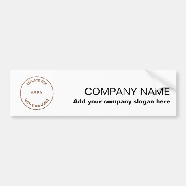 Business Logo Company Name Slogan Bumper Sticker (Front)