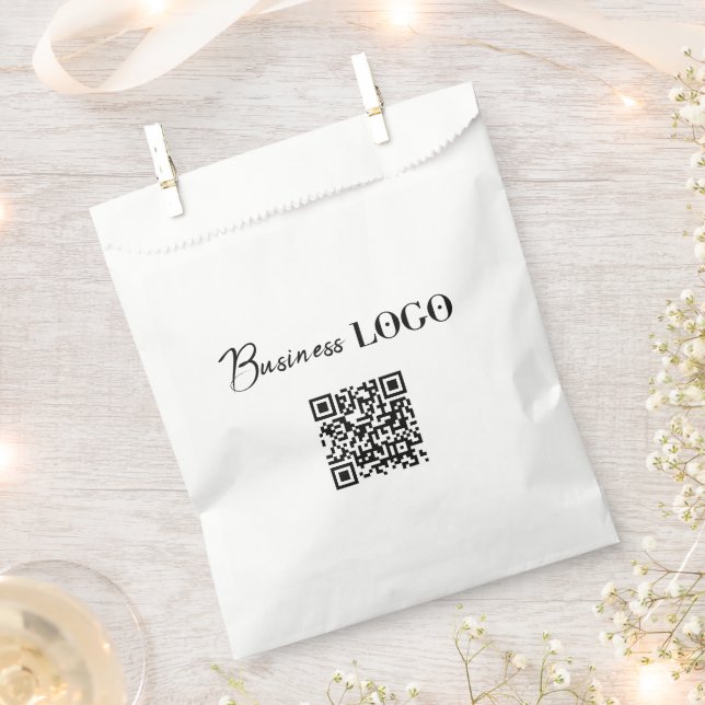 Business Logo Company Promotional QR Code Favour Bag (Clipped)