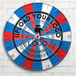 Business Logo Company Red White and Blue Dartboard<br><div class="desc">Elevate your game room or office with our custom dartboard featuring your circular logo. Our regulation-sized dartboard is perfect for corporations, small businesses, and companies looking for a unique and memorable addition to their space. Our customizable design allows you to incorporate your circular logo into the board's pattern, creating a...</div>