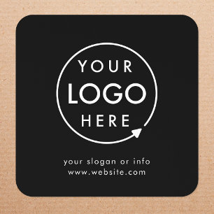 Business Logo   Corporate Company Minimalist Square Sticker