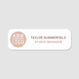 Business Logo Corporate Employees Events Magnetic Name Tag