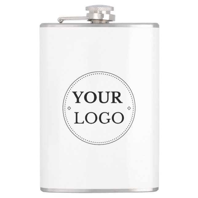 Business Logo Corporate Modern Employee Hip Flask (Front)