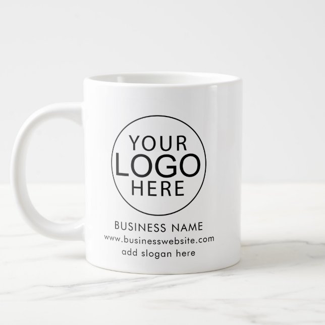 Business Logo Corporate Promotional Swag Custom Large Coffee Mug (Left)