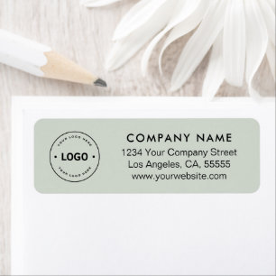Business Logo Corporate Sage Green Return Address