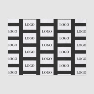 Business Logo Custom Black Tissue Paper