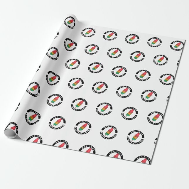 Business Logo Custom Corporate Annual Event Wrapping Paper (Unrolled)