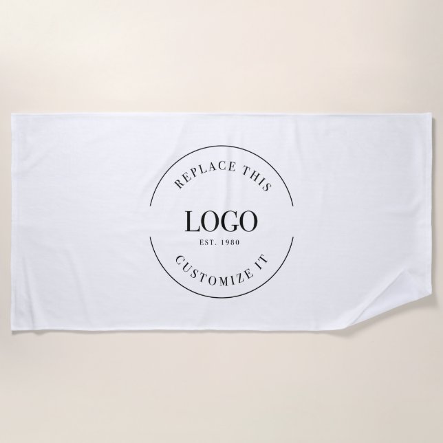 Business logo Custom professional Beach Towel (Front)