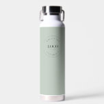 Business logo Custom QR code website Green minimal Water Bottle<br><div class="desc">Make a lasting impression with our Business Logo Custom QR Code Website Professional Water Bottle. This sleek and professional water bottle is the perfect way to showcase your business logo and increase web-traffic and customer engagement. Green colour accent. By incorporating a custom QR code generator on the bottle, you can...</div>