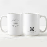 Business logo Custom QR code website professional Coffee Mug<br><div class="desc">The business logo custom QR code website professional simple mug is a versatile promotional item. The combination of a custom logo, QR code, and dedicated website on a mug provides several benefits. It serves as a branding tool, enabling businesses to promote their logo and online presence. Additionally, it can be...</div>