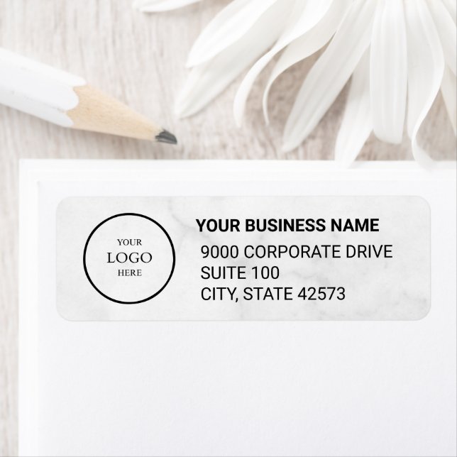Business Logo Custom Return Address Label (En situation)