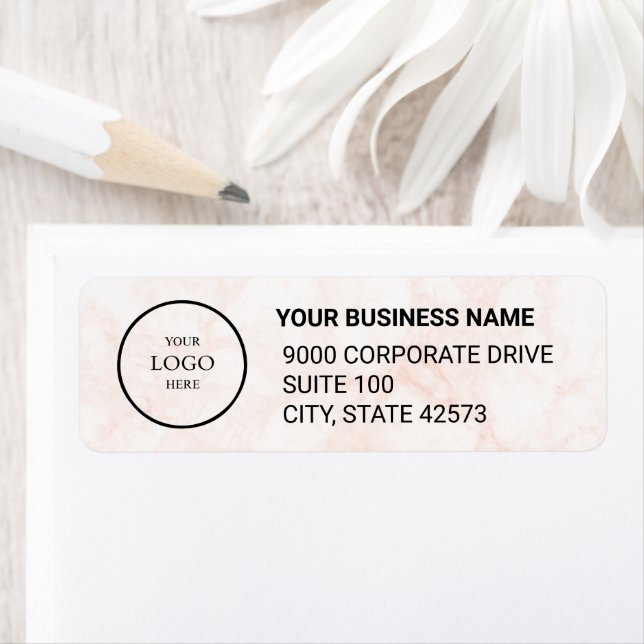 Business Logo Custom Return Address Label (En situation)