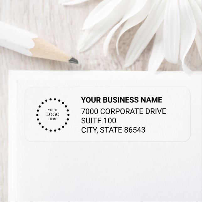 Business Logo Custom Return Address Label (En situation)