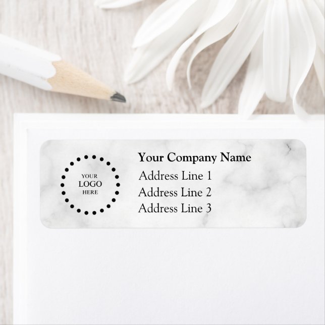 Business Logo Custom Return Address Label (En situation)