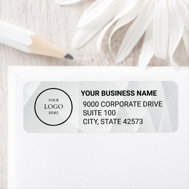 Business Logo Custom Return Address Label (En situation)