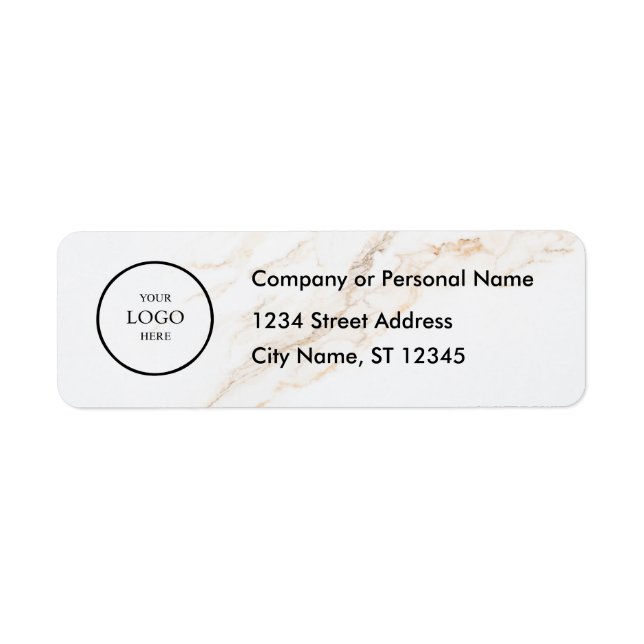 Business Logo Custom Return Address Label (Front)