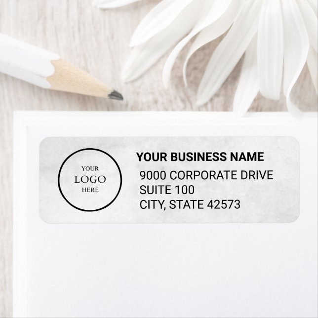 Business Logo Custom Return Address Label (En situation)