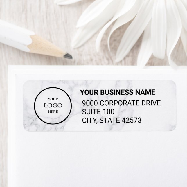 Business Logo Custom Return Address Label (En situation)