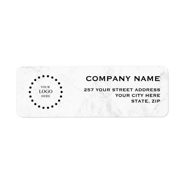 Business Logo Custom Return Address Label (Front)