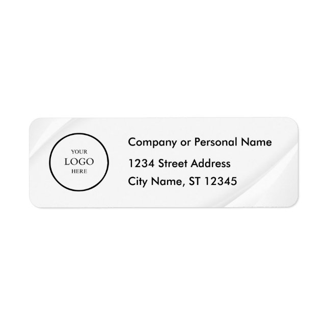 Business Logo Custom Return Address Label (Front)