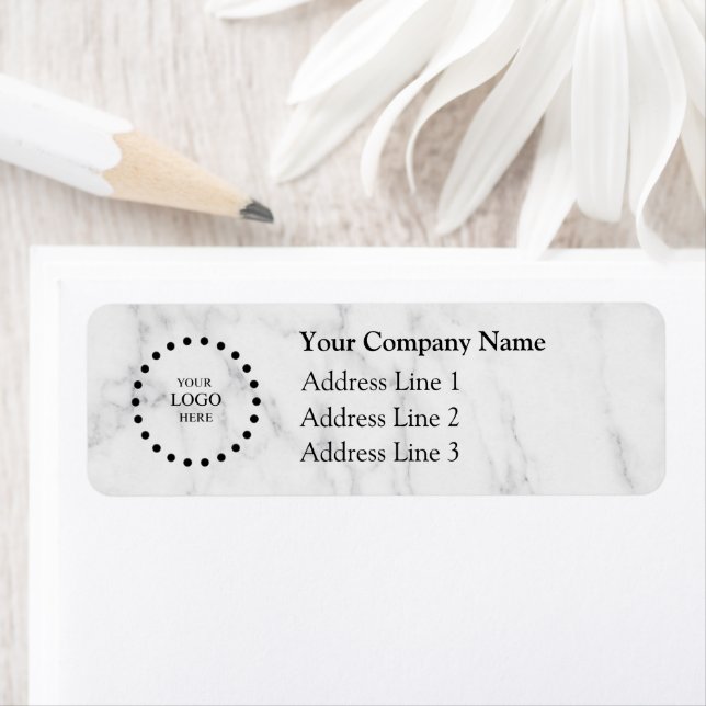 Business Logo Custom Return Address Label (En situation)