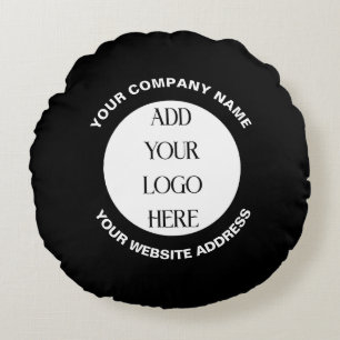 Business Logo Custom  Round Pillow