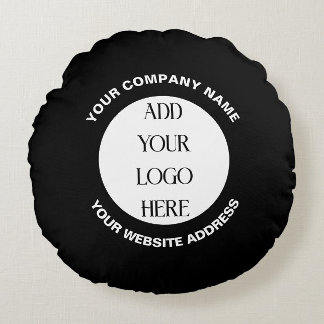 Business Logo Custom  Round Pillow (Front)