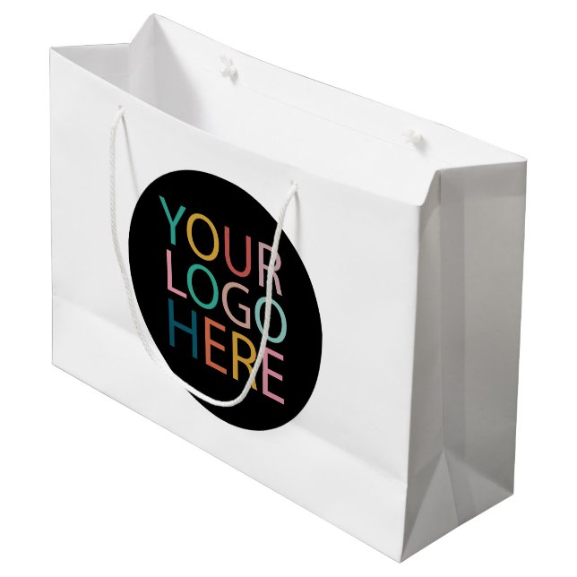 Business Logo | Custom shopping bags with logo (Front Angled)