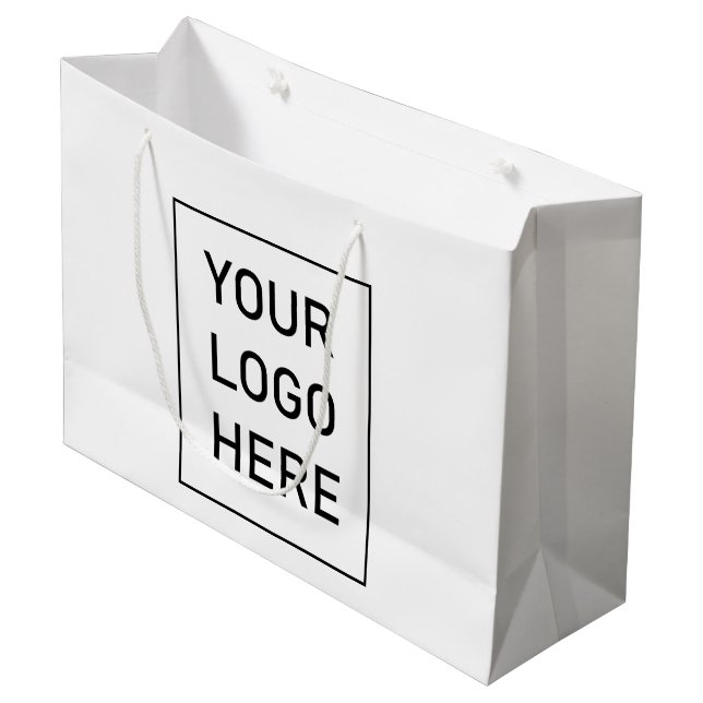 Business Logo | Custom shopping bags with logo (Front Angled)